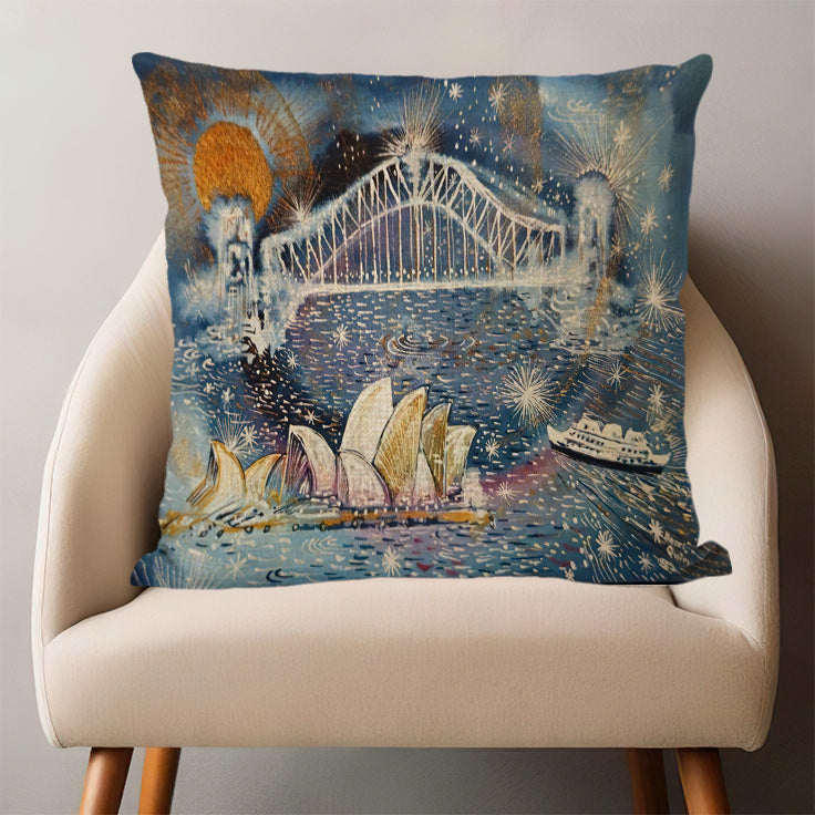 Sydney Coastal Charm Cushion Cover – Unique Art for Home Decor - Lost Manly Shop