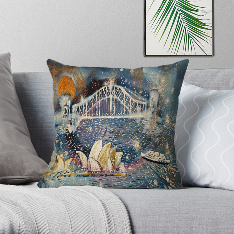 Sydney Coastal Charm Cushion Cover – Unique Art for Home Decor - Lost Manly Shop