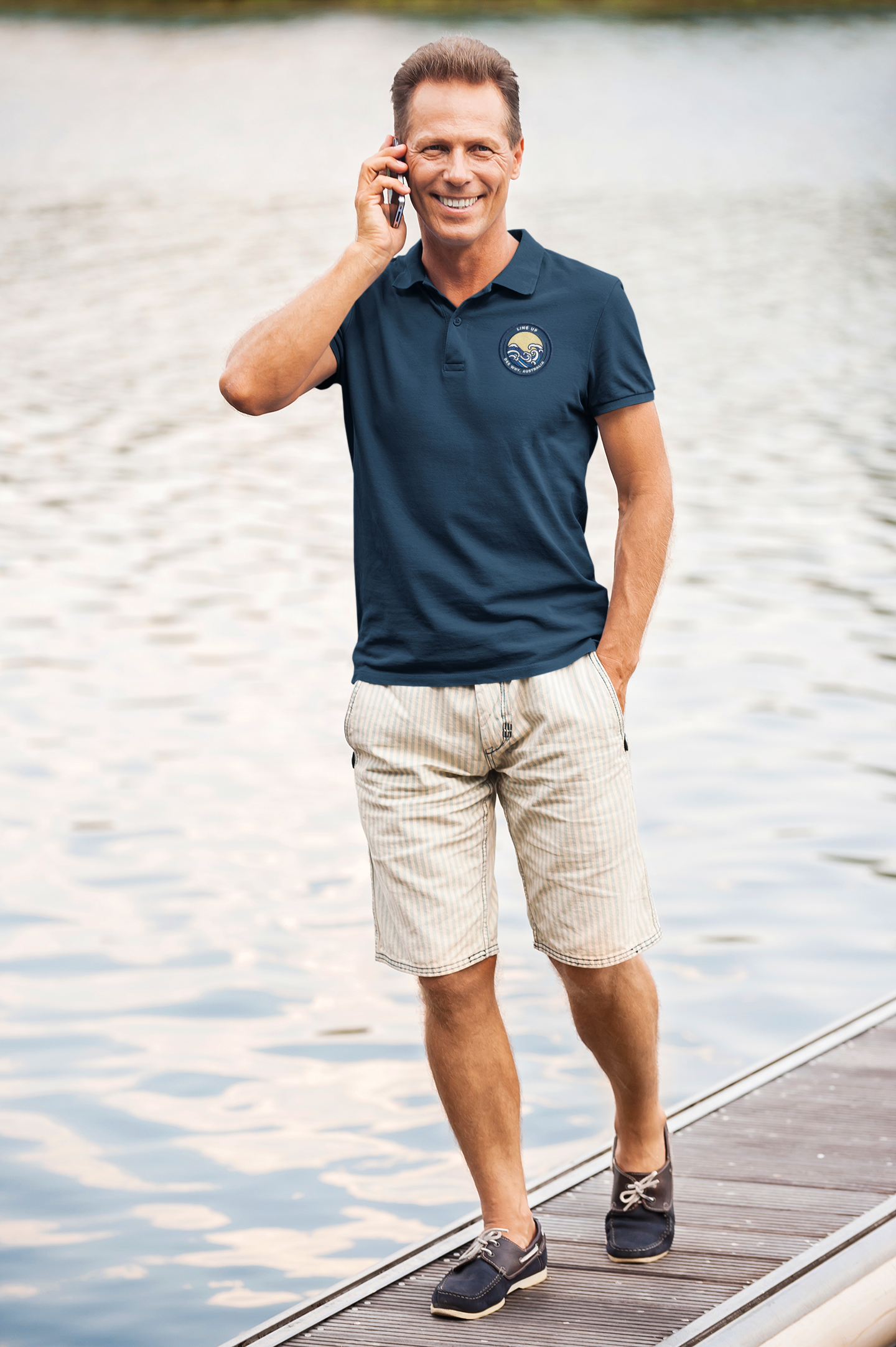 Cool Cotton Polo Shirt with customised logo - on sale now! - Lost Manly Shop